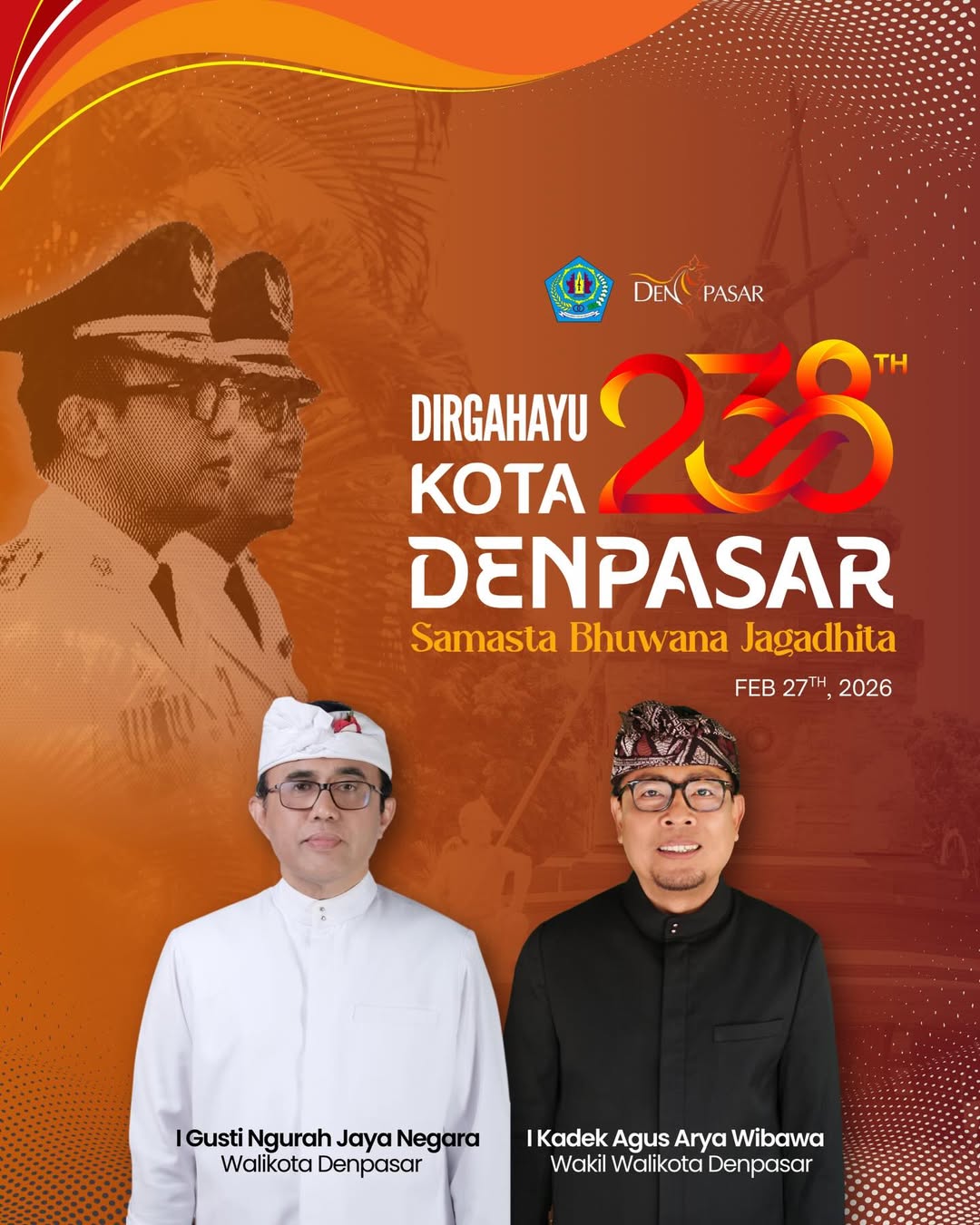 Dirgahayu ke-238 Kota Denpasar Samasta Bhuwana Jagadhita,